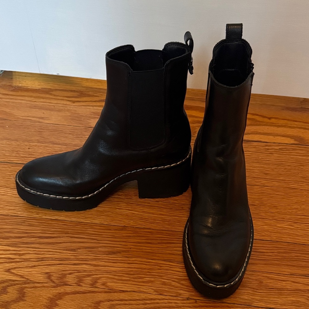 Sam Edelman Black Leather Ankle Boots